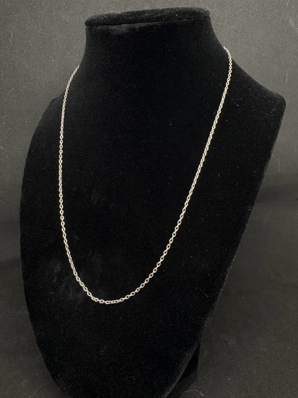 9” Delicate Silver-Tone Cable Style Chain Necklace